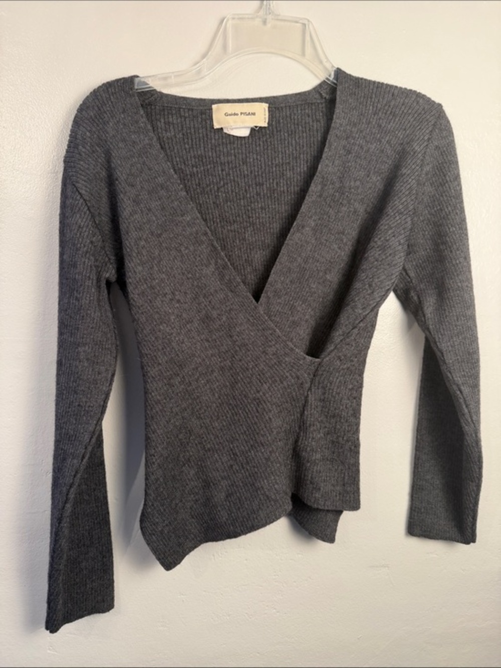 Guido Pisani Women's Gray Wrap Sweater